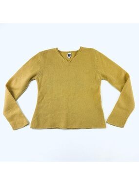 Shetland Wool Vintage 90s Vneck Womens Pullover Small
